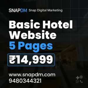 Basic Hotel Website Design for Hotels, Resorts & Homestays with SEO and Direct Booking | Snap Digital Marketing