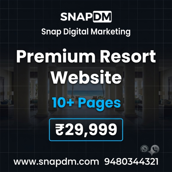 Premium Resort Website Design & Development with Direct Booking, SEO Optimization and WordPress | Snap Digital Marketing